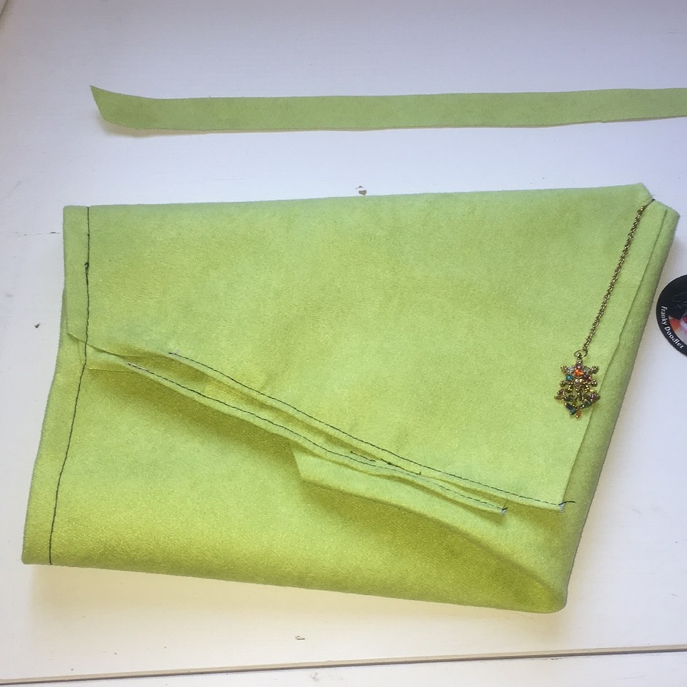 Key lime Green clutch & makeup case